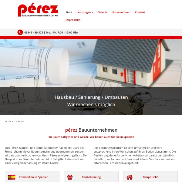 Perez Bauunternehmen Inh. J. Luis Pérez 38226 Salzgitter