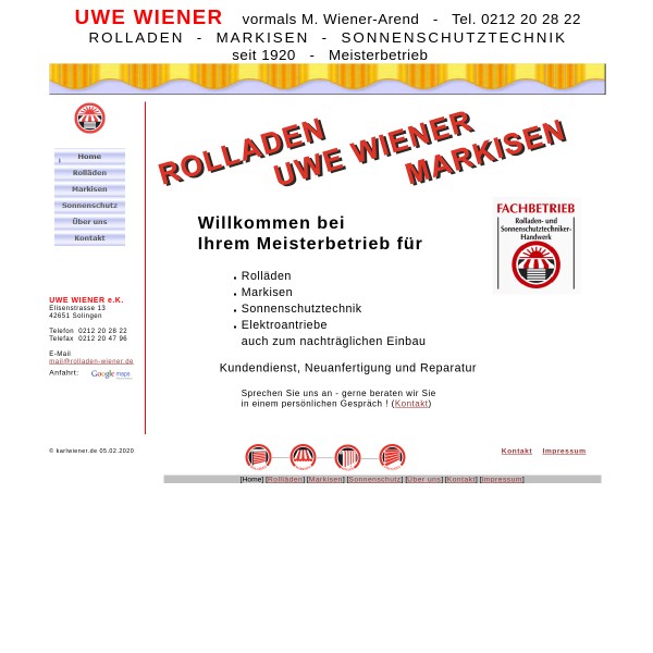 Rolladen Uwe Wiener 42651 Solingen