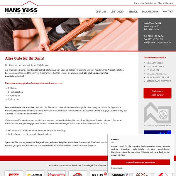 Hans Voss Dachdeckereibetrieb GmbH 44319 Dortmund