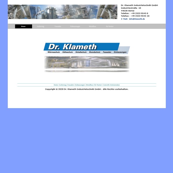 Dr. Klameth Industrietechnik-GmbH 44628 Herne