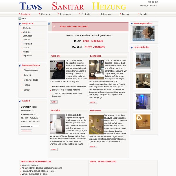 Tews Sanitär Heizung 46047 Oberhausen