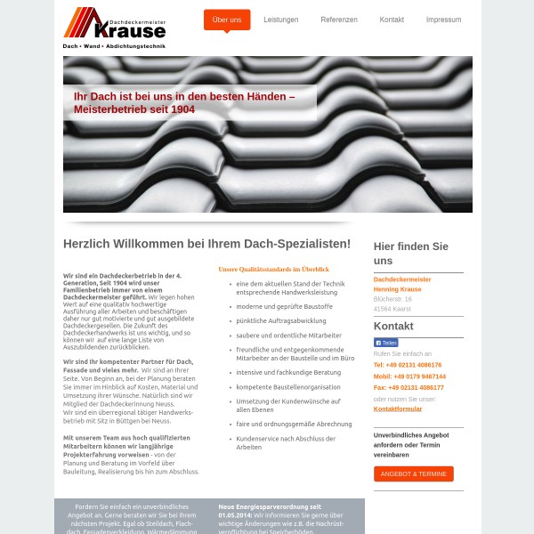 Krause Dachdeckermeister GmbH 46145 Oberhausen