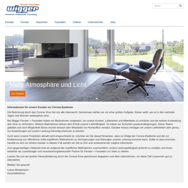 Wigger Fenster + Fassaden GmbH & Co. KG 46397 Bocholt