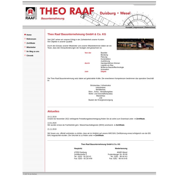 Raaf Theo Bauunternehmung 46485 Wesel