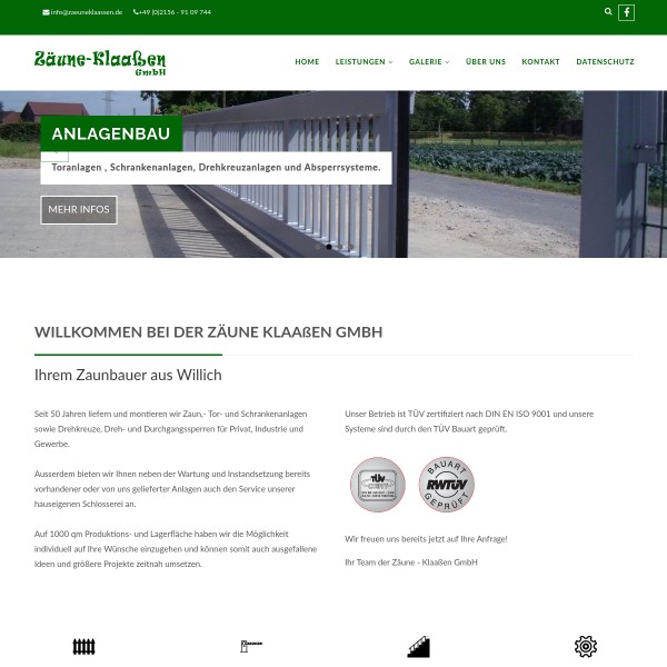 Zäune Klaaßen GmbH 47877 Willich