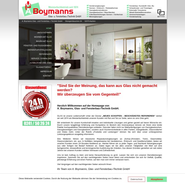 A. Boymanns Glas- u. Fensterbau 52070 Aachen