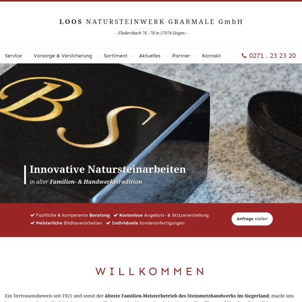 Loos Natursteinwerk Grabmale GmbH 57074 Siegen