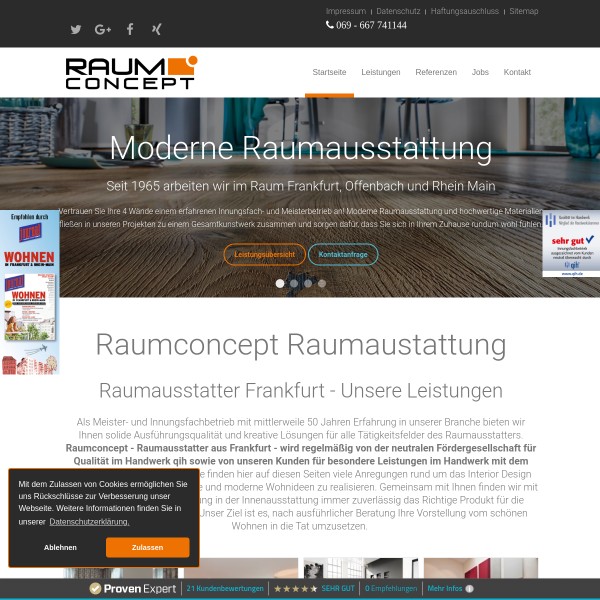 Raumconcept - Raumausstattung Daniel Adey 60486 Frankfurt