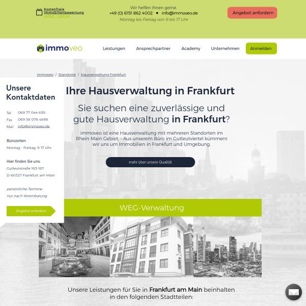 HVG Hausverwaltungs GmbH 60528 Frankfurt