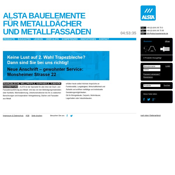 ALSTA Aluminium und Stahl GmbH & Co. 67549 Worms