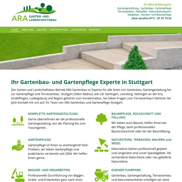 ARA GARTEN- und LANDSCHAFTSBAU 70469 Stuttgart