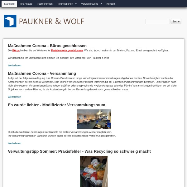 Paukner & Wolf Immobilienverwaltungs GmbH 84034 Landshut